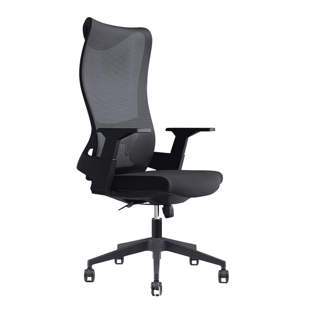 Genova Fileli Koltuk Genova Müdür Siyah Fileli Koltuk - Görsel 1